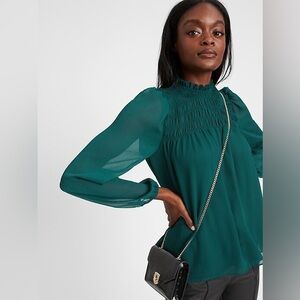 Banana Republic Teal Sheer Blouse